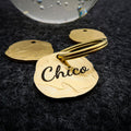 Extravagante Vintage Hundemarke mit Gravur personalisiert, Material Messing, 25mm