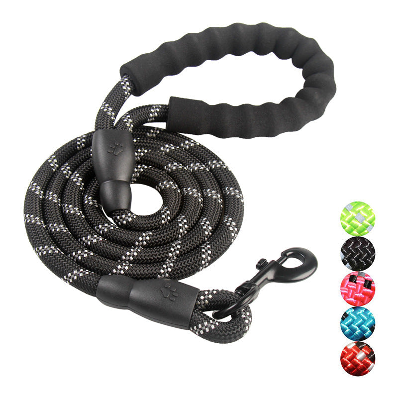 Nylon Hundeleine mit weichem Griff aus Polsterschaum 150cm Länge